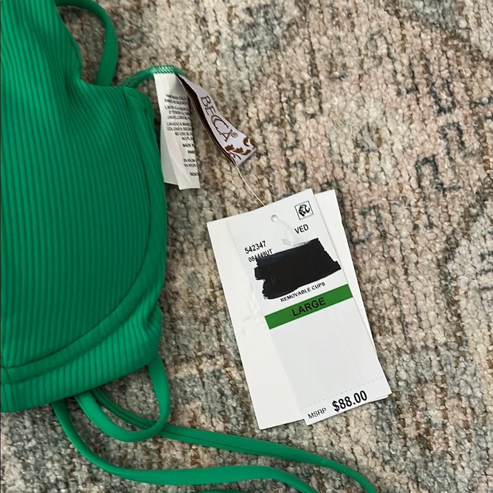 NWT BECCA Modern Edge Underwire Bikini in Verde - Picture 6 of 11